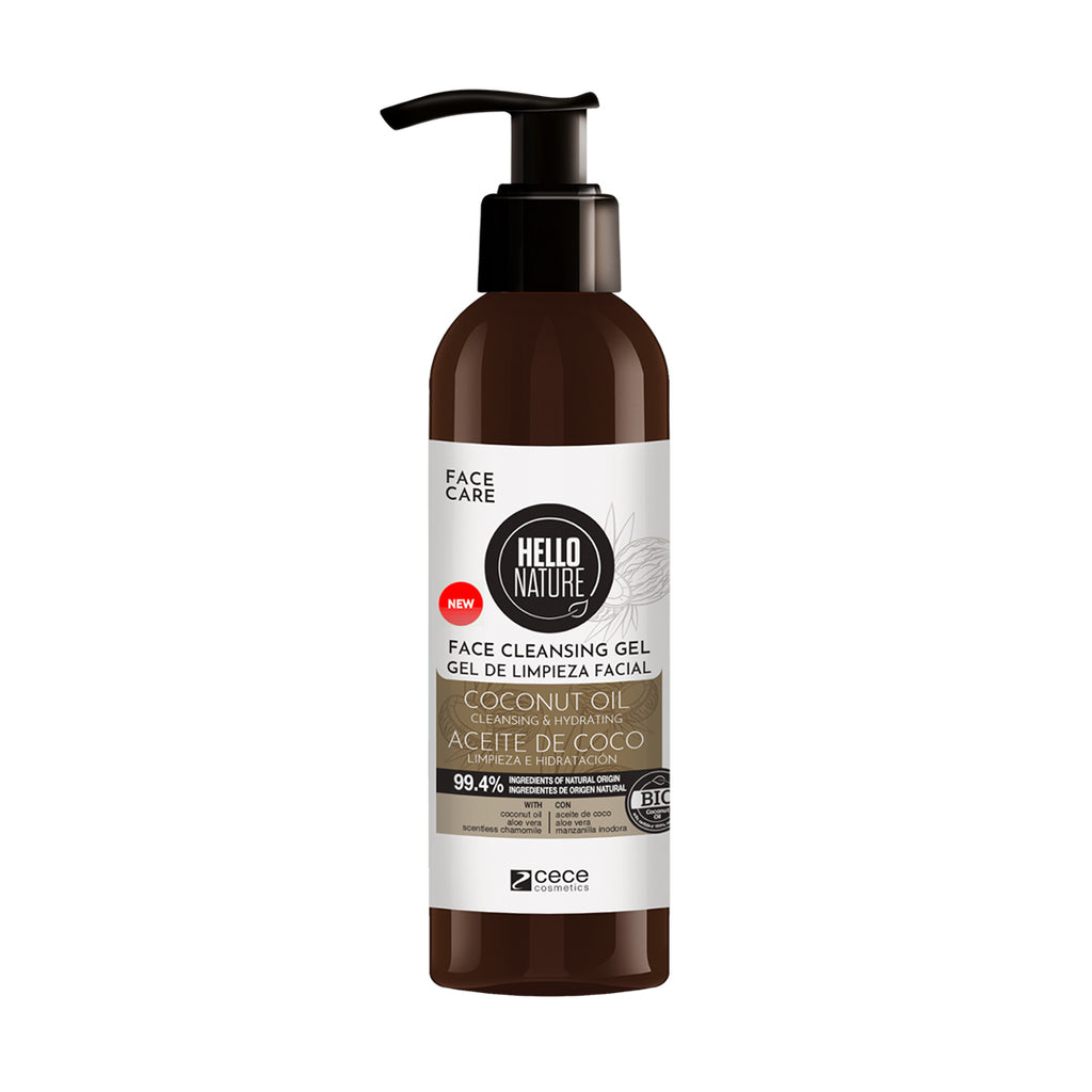 HELLO NATURE COCONUT OIL FACE CLEANSING GEL 200ml – UNI Cosmetics