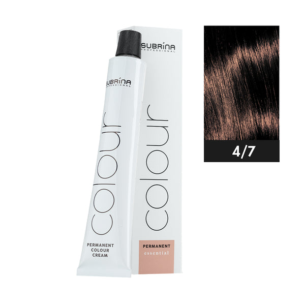 SUBRINA PROFESSIONAL COLOUR PERMANENT ESSENTIAL 4/7 100ML | NGJYRË E PËRHERSHME PËR FLOKË