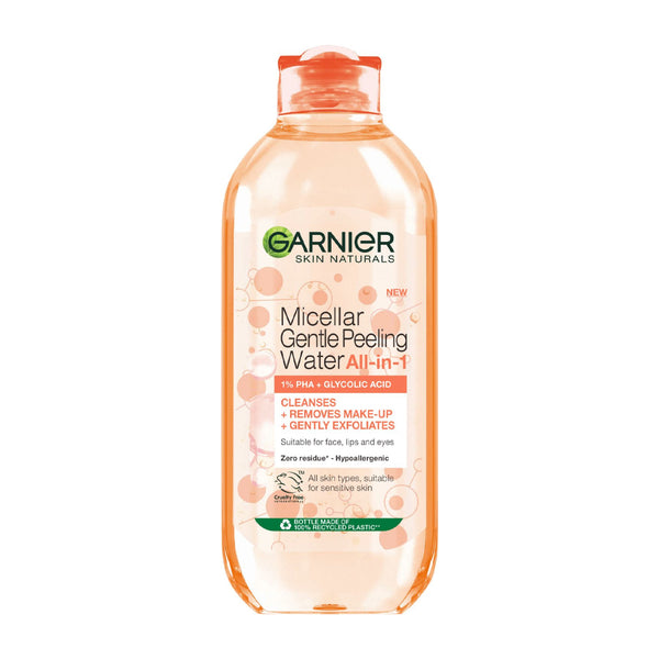 GARNIER MICELLAR GENTLE PEELING WATER ALL IN 1 400ml | SOLUCION PËR PASTRIMIN E FYTYRËS