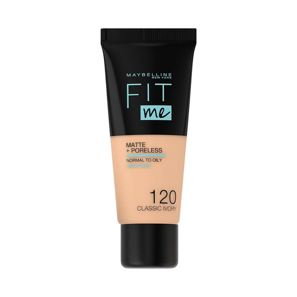 MAYBELLINE FIT ME MATTE & PORELESS NORMAL TO OILY WITH CLAY 120 CLASSIC IVORY 30ML