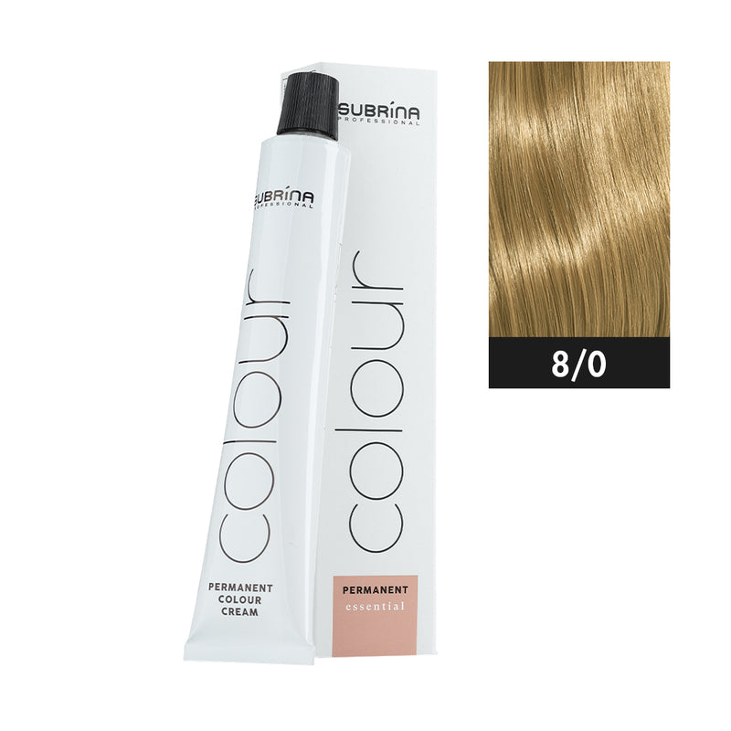 SUBRINA PROFESSIONAL COLOUR PERMANENT ESSENTIAL 8/0 100ML | NGJYRË E PËRHERSHME PËR FLOKË