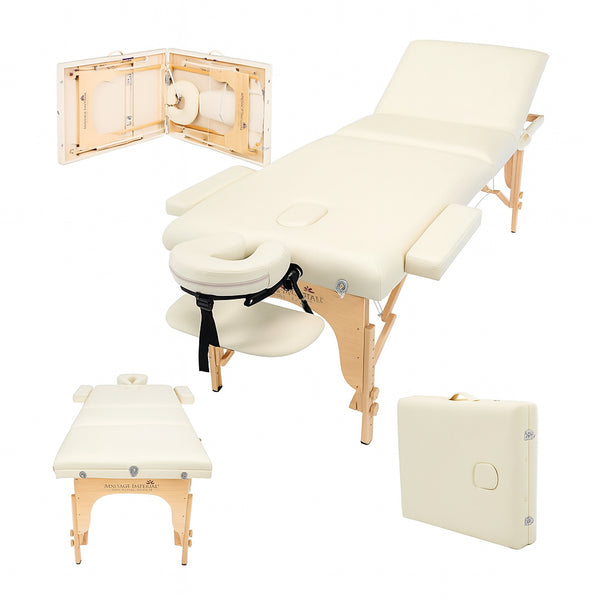 PROFESSIONAL EQUIPMENT BEAUTY SALON BED CHALFONT IVORY WHITE | SHTRAT