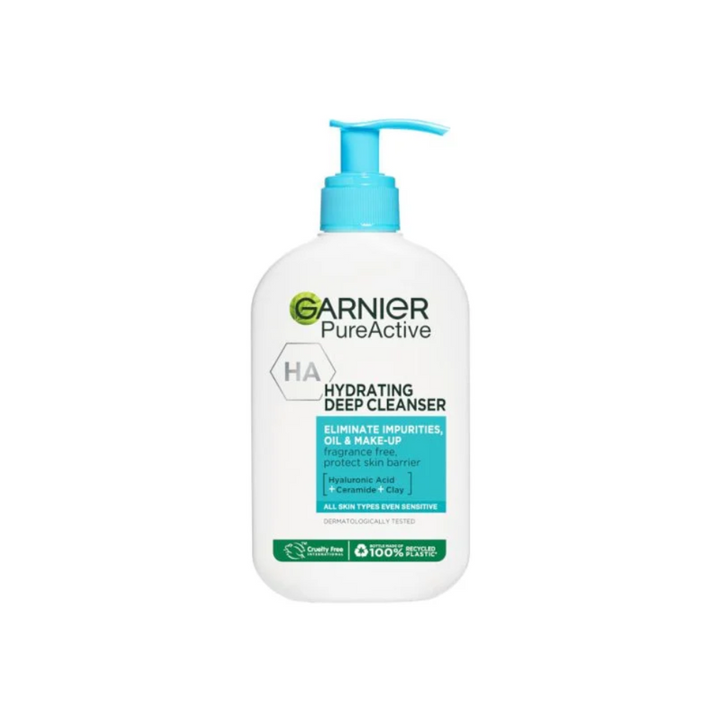GARNIER PURE ACTIVE HYDRATING DEEP CLEANSER ALL SKIN TYPES EVEN SENSITIVE 250ml | PASTRUES I THELLË & HIDRATUES