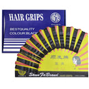 ALLURE HAIR GRIPS BLACK PINS FLOWERS 1x18x48pcs