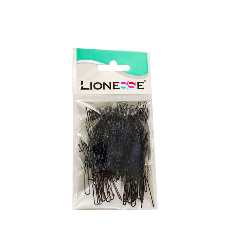 LIONESSE HAIR GRIPS BLACK PINS BOX 100pcs | TELA PËR FLOKË