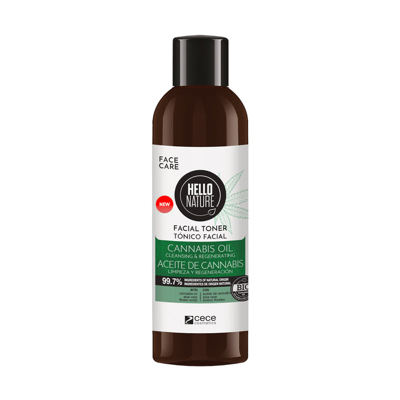 HELLO NATURE CANNABIS OIL FACIAL TONER 200ml | TONER ME VAJ KANABISI PËR FYTYRË