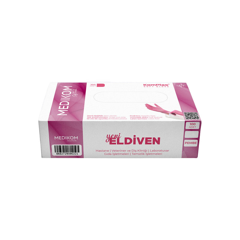 POLYNITRILE SOFT TOUCH GLOVES PINK M 100pcs