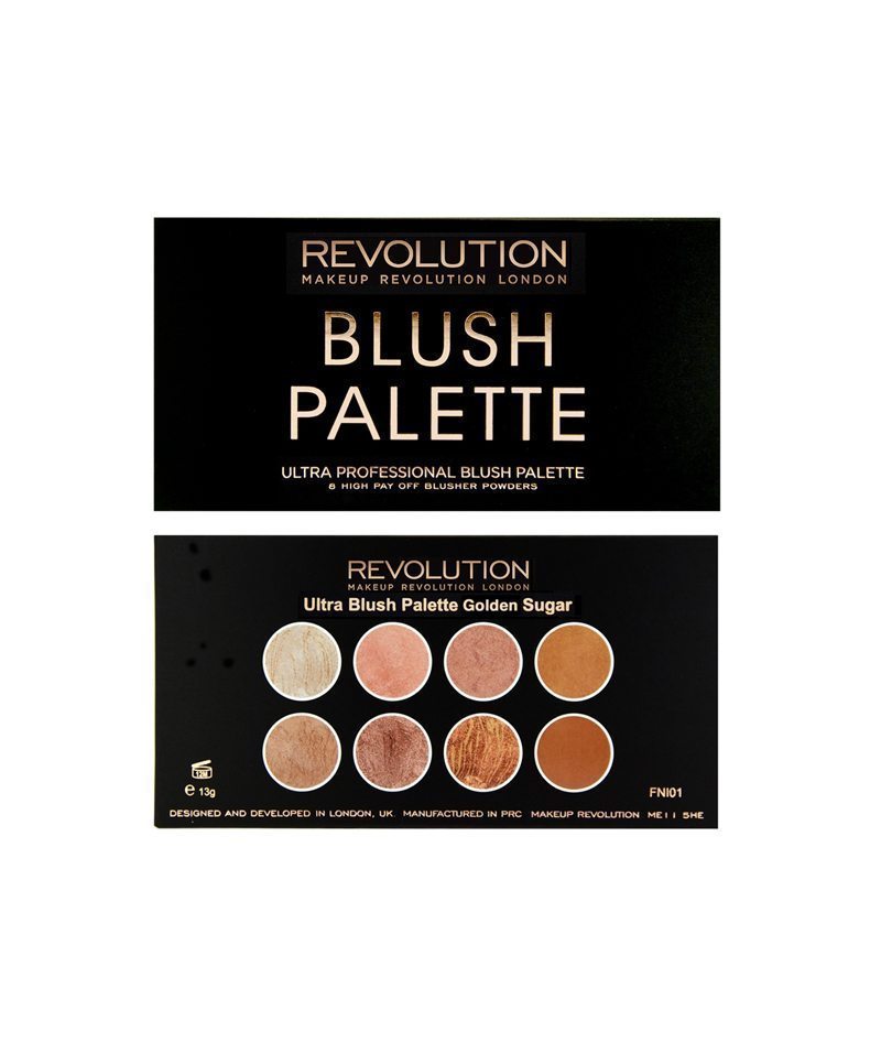 REVOLUTION BLUSH PALETTE GOLDEN SUGAR 1X8PCS 13G