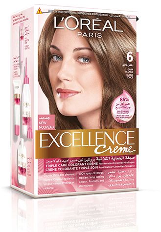 L'OREAL EXCELLENCE No. 6 COLOR 48ml & HYDROGEN 72ml