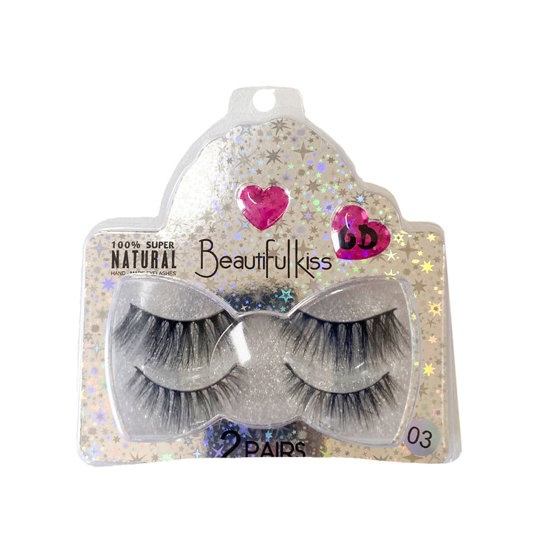 ALLURE BEAUTIFUL KISS  EYELASH 6D 03 1x2pcs