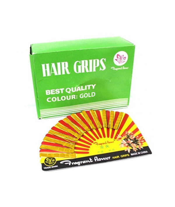 ALLURE HAIR GRIPS GOLD PINS FLOWERS 1x18x48pcs | TELA TË ARIT PËR FLOKË