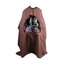 LOVIGO PROFESSIONAL SALON CAPE WITH WINDOW (BROWN)