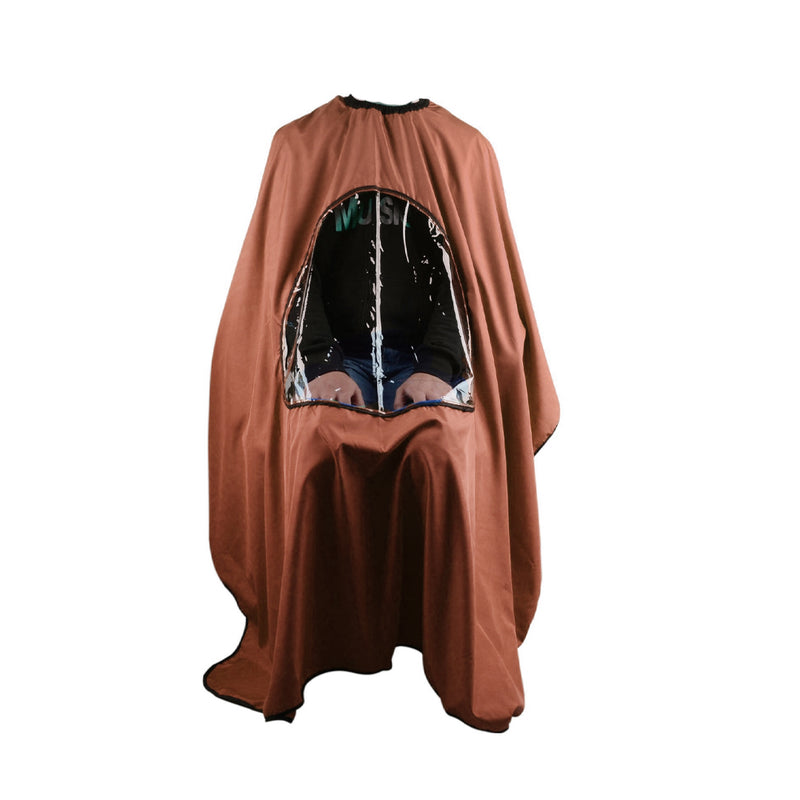 LOVIGO PROFESSIONAL SALON CAPE WITH WINDOW (DARK ORANGE) 