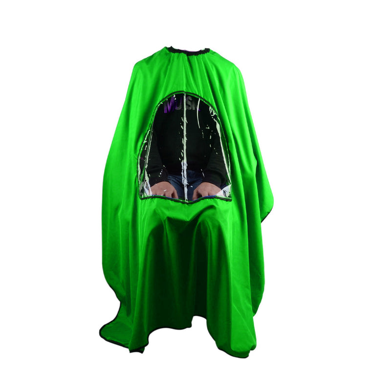 LOVIGO PROFESSIONAL SALON CAPE WITH WINDOW (LIGHT GREEN)