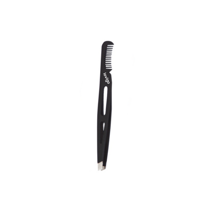 LOVIGO TWEEZER & COMB FOR EYEBROW (BLACK) 235