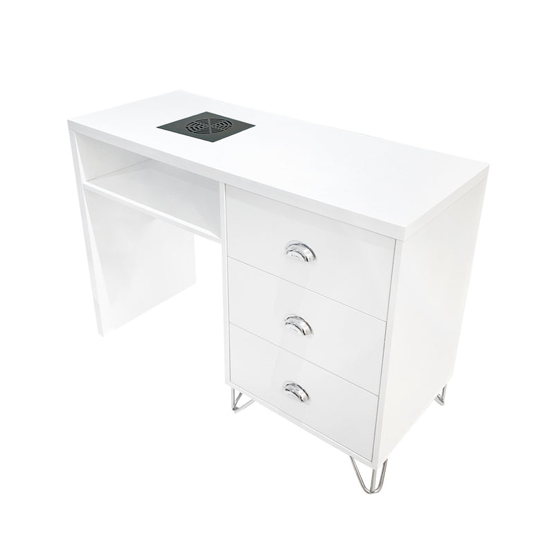 PROFESSIONAL EQUIPMENT NAIL WHITE TABLE  6 DUST COLLECTOR