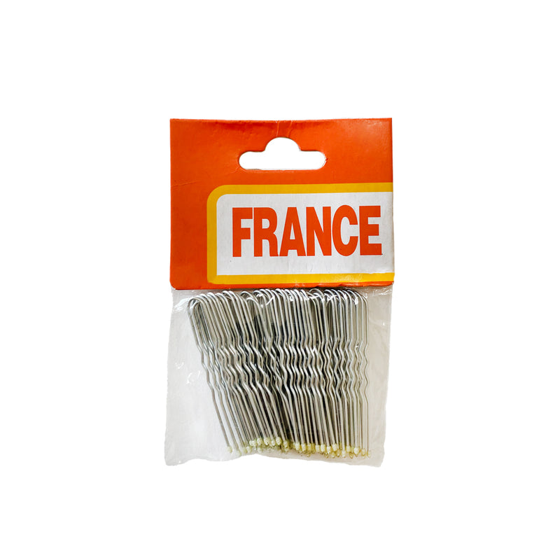 ALLURE FRANCE SILVER HAIR GRIPS 1x50pcs | TELA ARGJENDI PËR FLOKË