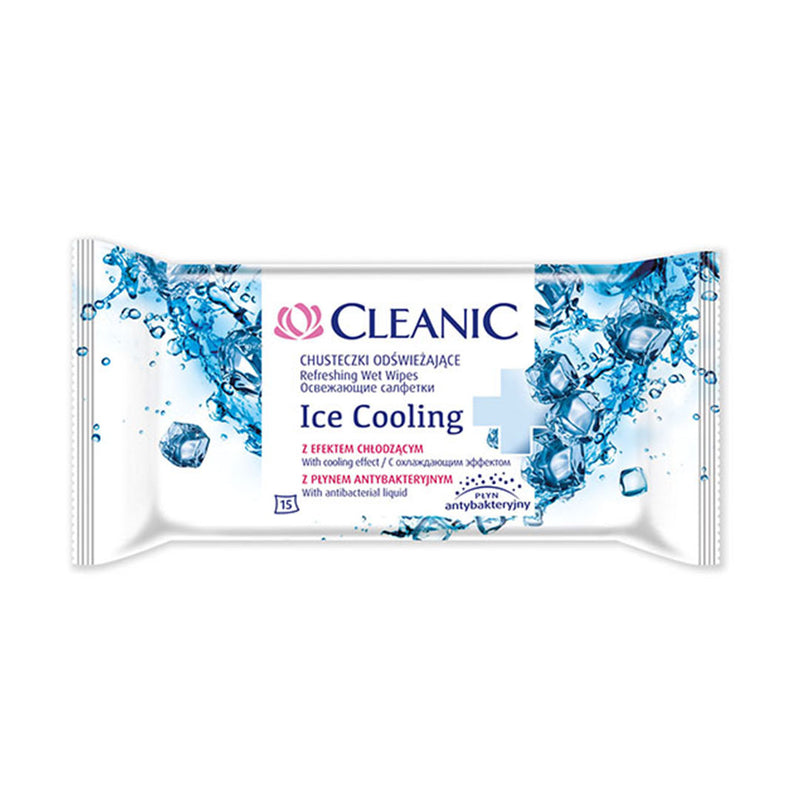 CLEANIC REFRESHING WET WIPES ICE COOLING 1x15pcs | FACULETA