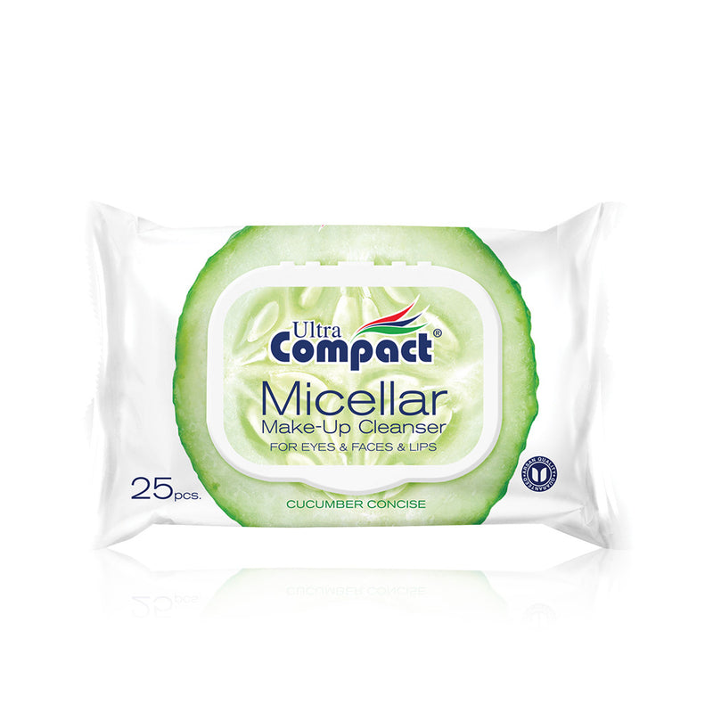 ULTRA COMPACT WET WIPES MAKE-UP MICELAR CLEANSER 1x25pcs